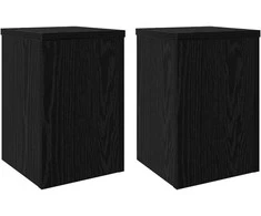 Augalų stovas 2 pcs Juodas ąžuolas 20 x 20 x 30 cm