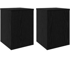 Augalų stovas 2 pcs Juodas ąžuolas 25 x 25 x 35 cm