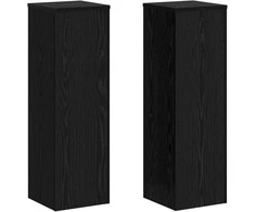 Augalų stovas 2 pcs Juodas ąžuolas 25 x 25 x 80 cm