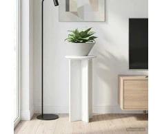 Augalų stovas 2 pcs Balta Ø29,5 x 60 cm Apdirbta mediena