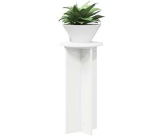 Augalų stovas 2 pcs Balta Ø29,5 x 60 cm Apdirbta mediena