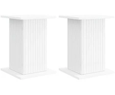 Augalų stovas 2 pcs Balta 30,5 x 30 x 43 cm Apdirbta mediena
