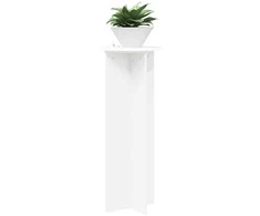 Augalų stovas 2 pcs Balta Ø40 x 100 cm Apdirbta mediena