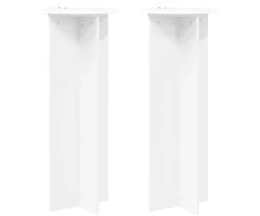 Augalų stovas 2 pcs Balta Ø40 x 100 cm Apdirbta mediena