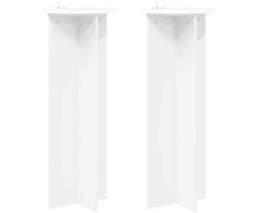Augalų stovas 2 pcs Balta Ø40 x 100 cm Apdirbta mediena