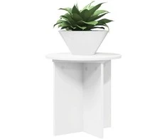 Augalų stovas 2 pcs Balta Ø40 x 40 cm Apdirbta mediena