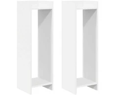 Augalų stovas 2 pcs Baltas 30 x 30 x 100 cm Dirbtinė mediena