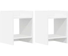 Augalų stovas 2 pcs Baltas 30 x 30 x 40 cm Dirbtinė mediena