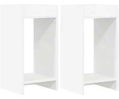 Augalų stovas 2 pcs Baltas 30 x 30 x 60 cm Dirbtinė mediena
