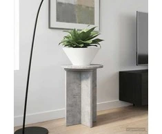 Augalų stovas 2 pcs Betono pilka Ø29,5 x 40 cm Apdirbta mediena