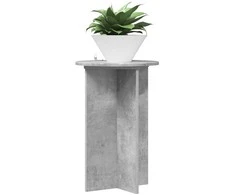 Augalų stovas 2 pcs Betono pilka Ø40 x 60 cm Apdirbta mediena