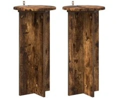 Augalų stovas 2 pcs Dūminio ąžuolo 29,5 x 29,5 x 60 cm