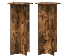 Augalų stovas 2 pcs Dūminio ąžuolo 40 x 40 x 80 cm