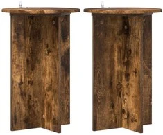 Augalų stovas 2 pcs Dūminio ąžuolo Ø40 x 60 cm Apdirbta mediena