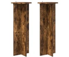 Augalų stovas 2 pcs Dūminio ąžuolo Ø40 x 100 cm