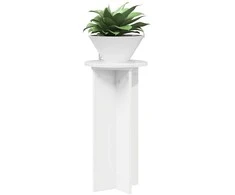 Augalų stovas 2 pcs Itin blizgi balta 29,5 x 29,5 x 60 cm