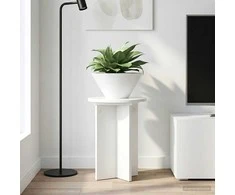 Augalų stovas 2 pcs Itin blizgi balta Ø29,5 x 40 cm