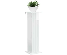 Augalų stovas 2 pcs Itin blizgi balta 30,5 x 30 x 100,5 cm