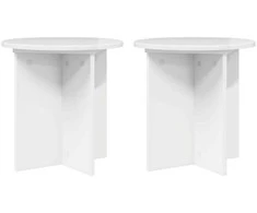 Augalų stovas 2 pcs Itin blizgi balta 40 x 40 x 40 cm