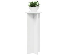 Augalų stovas 2 pcs Itin blizgi balta Ø40 x 100 cm