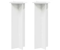 Augalų stovas 2 pcs Itin blizgi balta Ø40 x 100 cm