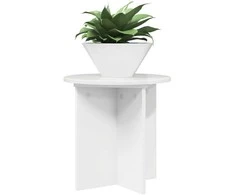 Augalų stovas 2 pcs Itin blizgi balta 40 x 40 x 40 cm
