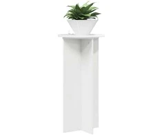 Augalų stovas 2 pcs Itin blizgi balta 40 x 40 x 80 cm