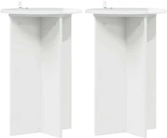 Augalų stovas 2 pcs Itin blizgi balta Ø40 x 60 cm