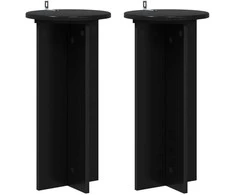 Augalų stovas 2 pcs Juoda 29,5 x 29,5 x 60 cm Apdirbta mediena