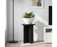 Augalų stovas 2 pcs Juoda Ø29,5 x 40 cm Apdirbta mediena