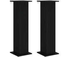 Augalų stovas 2 pcs Juoda 30,5 x 30 x 100,5 cm Apdirbta mediena