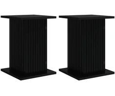 Augalų stovas 2 pcs Juoda 30,5 x 30 x 43 cm Apdirbta mediena