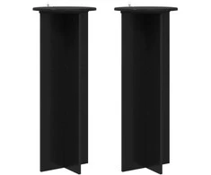 Augalų stovas 2 pcs Juoda Ø40 x 100 cm Apdirbta mediena