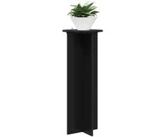 Augalų stovas 2 pcs Juoda Ø40 x 100 cm Apdirbta mediena