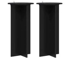Augalų stovas 2 pcs Juoda 40 x 40 x 80 cm Apdirbta mediena