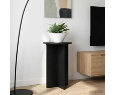 Augalų stovas 2 pcs Juoda Ø40 x 60 cm Apdirbta mediena