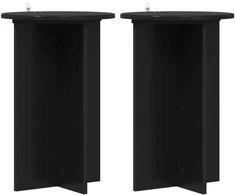 Augalų stovas 2 pcs Juoda Ø40 x 60 cm Apdirbta mediena