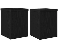Augalų stovas 2 pcs Juodas ąžuolas 15 x 15 x 20 cm