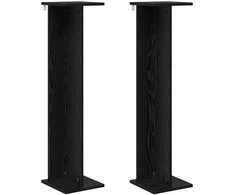Augalų stovas 2 pcs Juodas Ąžuolas 25 x 25,5 x 100,5 cm