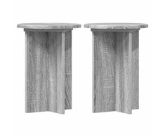 Augalų stovas 2 pcs Pilka sonoma ąžuolo Ø29,5 x 40 cm