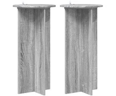 Augalų stovas 2 pcs Pilka sonoma ąžuolo 40 x 40 x 80 cm
