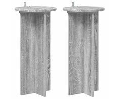 Augalų stovas 2 pcs Pilka sonoma ąžuolo 29,5 x 29,5 x 60 cm