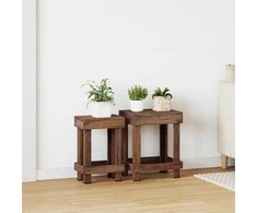 Augalų stovas 2 pcs Ruda 70 x 11 x 27 cm Mahogany Medis