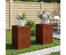 Augalų stovas 2 pcs Rūdijanti 40 x 40 x 60 cm