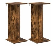 Augalų stovas 2 pcs Rūkytas Ąžuolas 25 x 25,5 x 60,5 cm