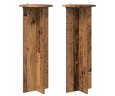 Augalų stovas 2 pcs Sendintos medienos Ø40 x 100 cm