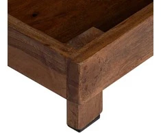 Augalų stovas 3 vnt. Ruda 35 x 35 x 12 cm Mahogany Medis