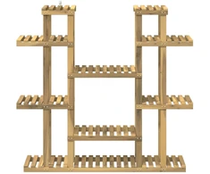 Augalų stovas Balta 123 x 25 x 114,5 cm Kietos akacijos mediena