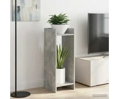 Augalų stovas su lentyna 2 pcs Betono Pilka 30 x 30 x 80 cm