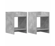 Augalų stovas su lentyna 2 pcs Betono Pilka 30 x 30 x 40 cm